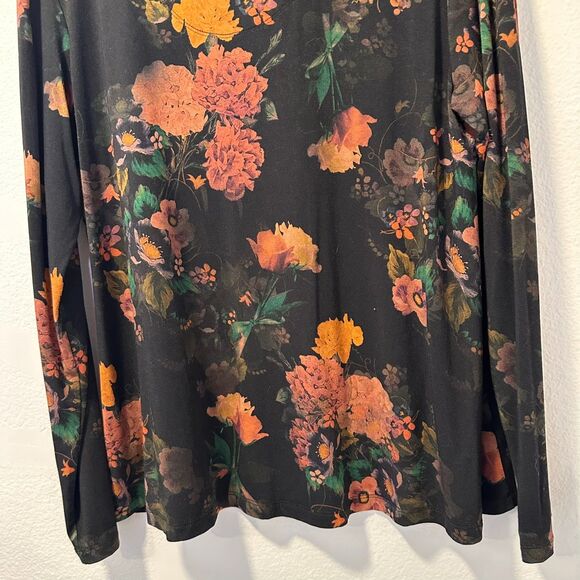 JOHNNY WAS Size-M Amapola Long Sleeve  V-Neck Floral Top Bohemian - Picture 12 of 12